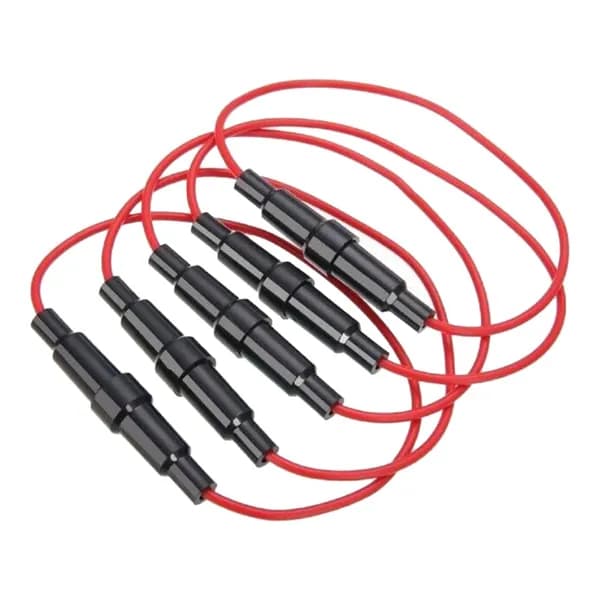 Держатель предохранителя 5x20 мм, 10А, 250В, с проводом 18 AWG, 5 шт.