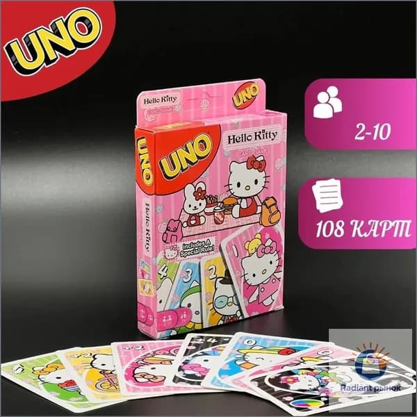 Карточная игра Уно Hello Kitty, качественный популярный бестселлер
