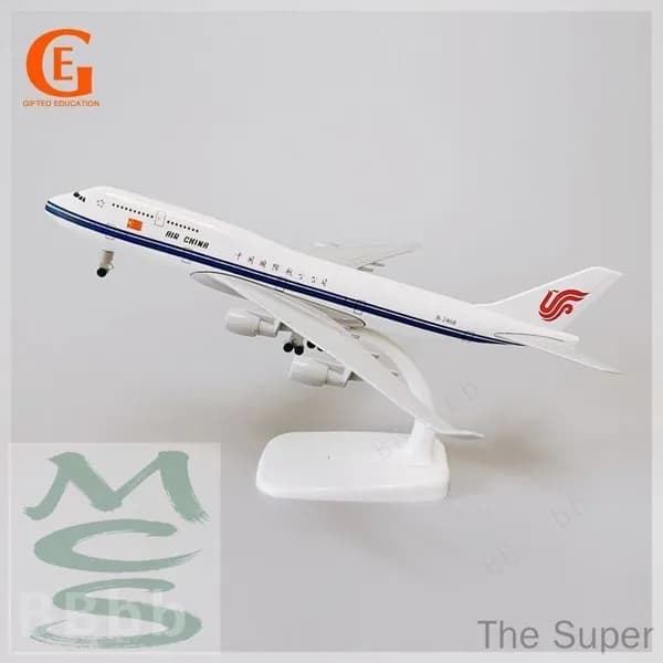 Металлическая Модель Самолета Air China Боинг 747, 20CM С Колесами