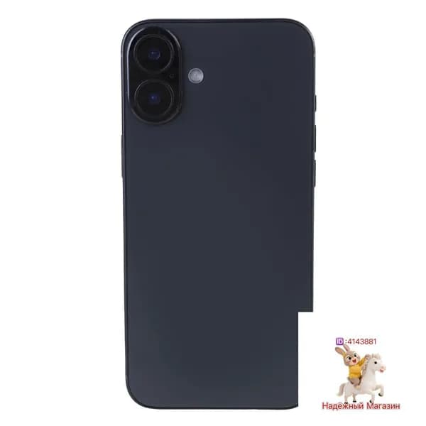 Фейковый смартфон-реплика iPhone 16 Plus, Черный