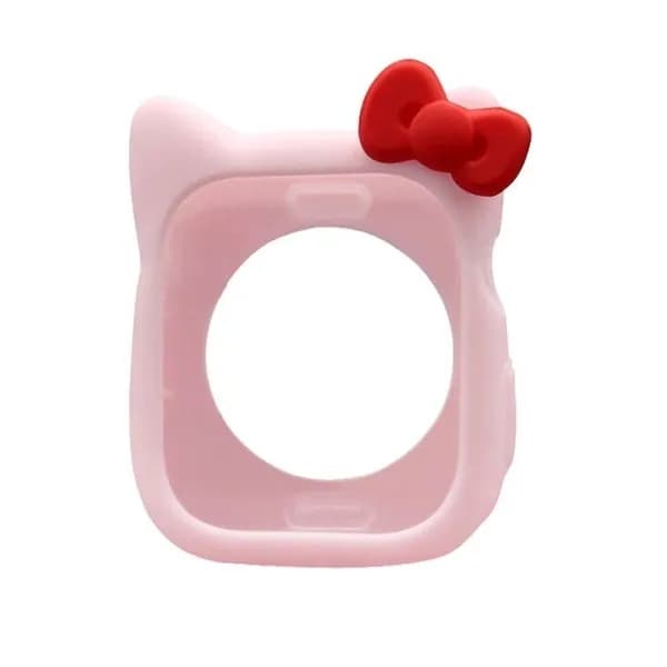 Ремень Hello Kt + мягкий корпус TPU для Apple Watch 45mm 44 41 40 с полной защитой