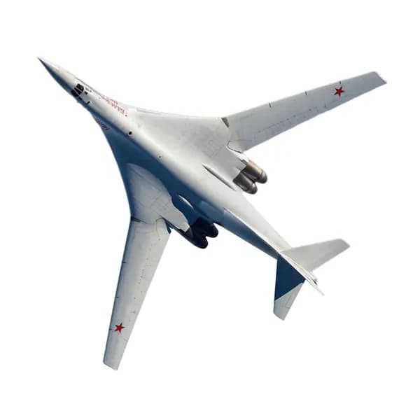 Модель самолета Ту-160 Белый, сборная, из бумаги, масштаб 1:100, для детей и взрослых