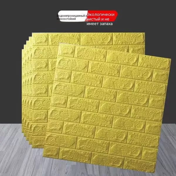 Самоклеящийся настенный кирпич 70cmx77cm, 1шт. Мягкий, 3d, ПВХ
