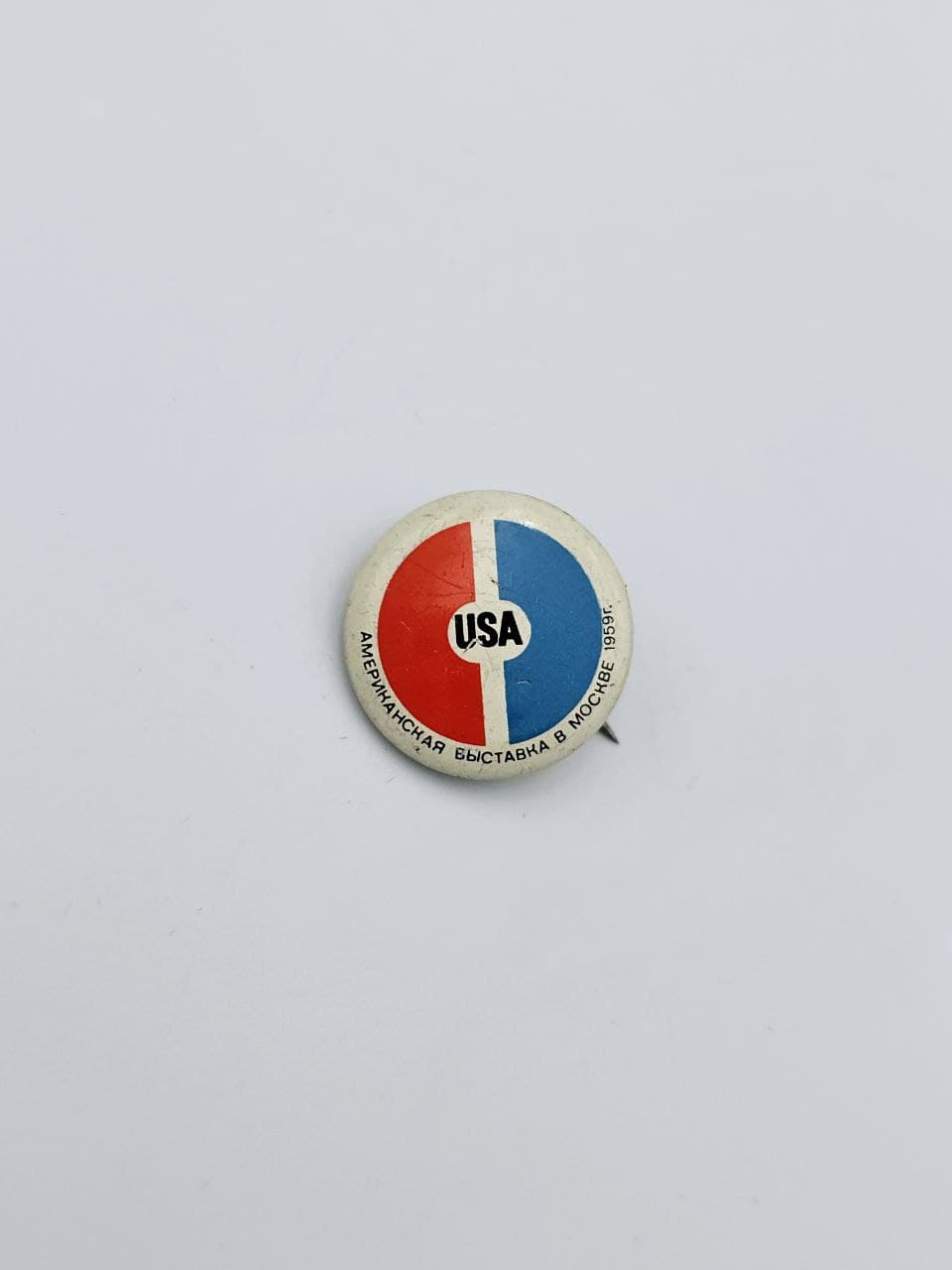 Значок СССР Американская выставка в Москве 1959 г. USA