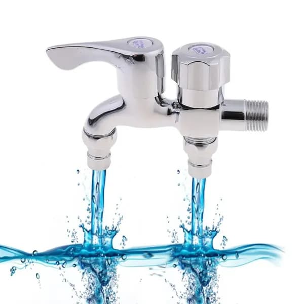 Кран водоразборный для холодной воды Многофункциональный смеситель для стиральной машины с двойным выходом и разъемом, водопроводный кран