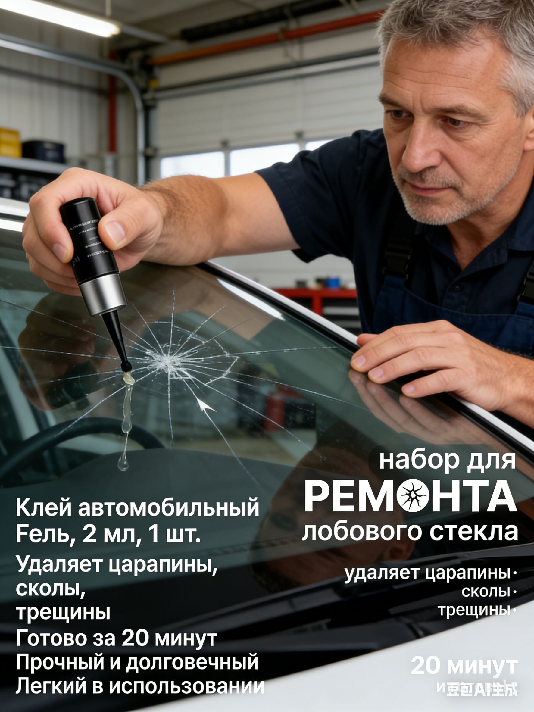 Клей автомобильный Гель, 2 мл, 1 шт.