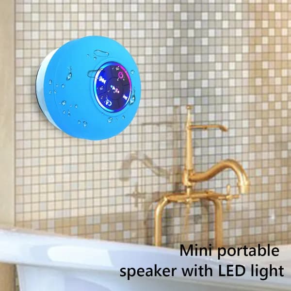 Водонепроницаемая Bluetooth-колонка с LED-подсветкой для ванной