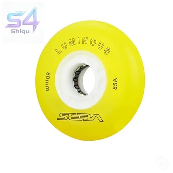 Колеса для роликов светящиеся Seba Luminous 80mm/85A желтые 4шт