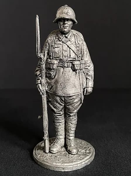 Оловянная фигурка Красноармеец РККА 1939-1941 с винтовкой, высокая детализация, подарок на 23 февраля и 9 мая, день рождения, для коллекции и декора, историческая миниатюра