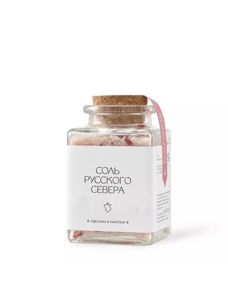 Соль Русского Севера Морская с рябиной, 70 г, стеклянная банка