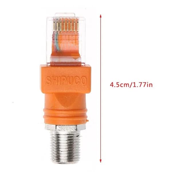 Переходник F-гнездо на RJ45-вилку коаксиальный