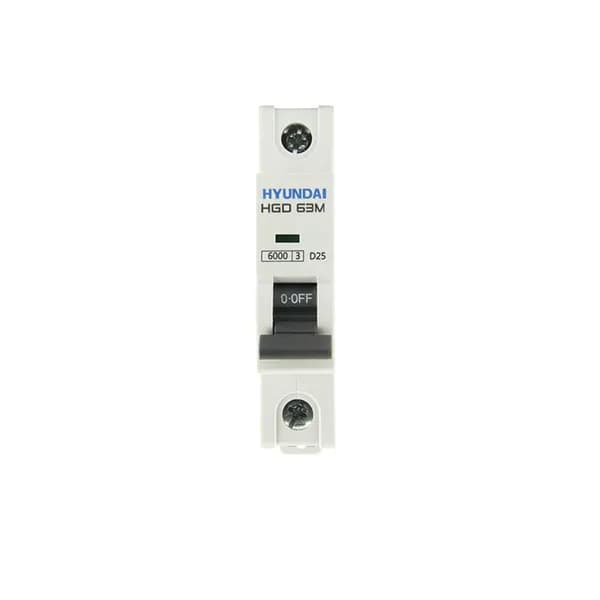 Автоматический выключатель HD HGD63M 1PMDS0000C 00025 1 полюс, 25А, ток к.з. 6kA, хар-ка D (STANDARD)