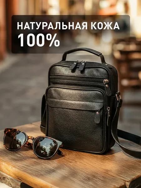 Сумка через плечо кожаная натуральная барсетка
