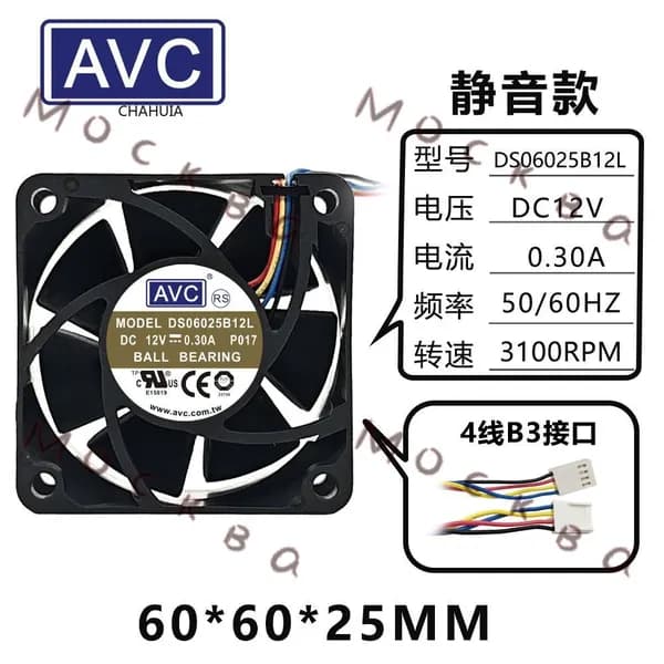 AVC 4/5/6/7/8/9/ 12см 12V 4PIN PWM CPU большой объем воздуха вентиляторы