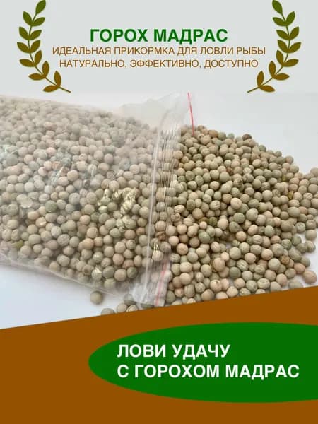 Горох для рыбалки, сорт Мадрас, 1 кг