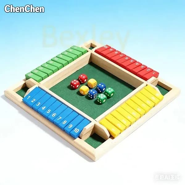 Настольная игра "Закрой коробку" (Shut The Box) для развития математики у детей 4-7 лет