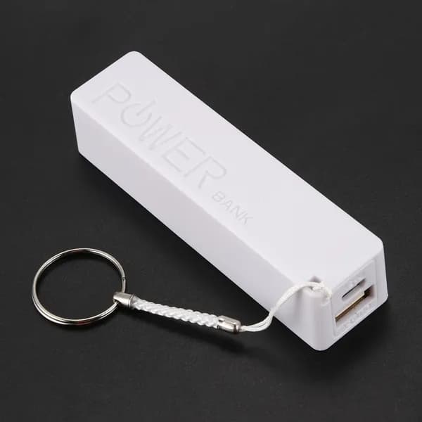Портативное внешнее зарядное устройство Power Bank 18650 с брелоком (без аккумул