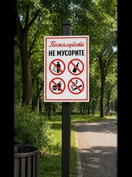 Информационная табличка 240х180 мм