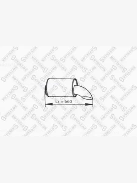 Труба глушителя выхлопная RVI PREMIUM/Magnum/Volvo FL/FM/FH