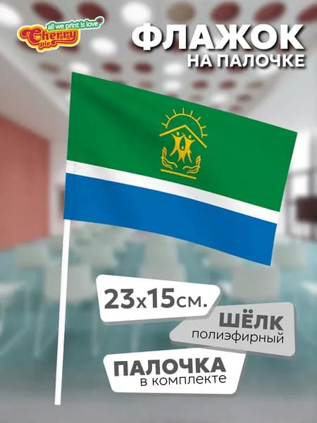 Флаг 23x15 на палочке Бирюсинск (Иркутская область) (2012 г.)