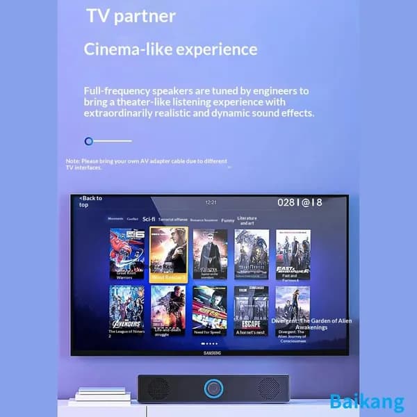 Компьютерные колонки с поддержкой Bluetooth 5.0 и проводным подключением, мощный бас