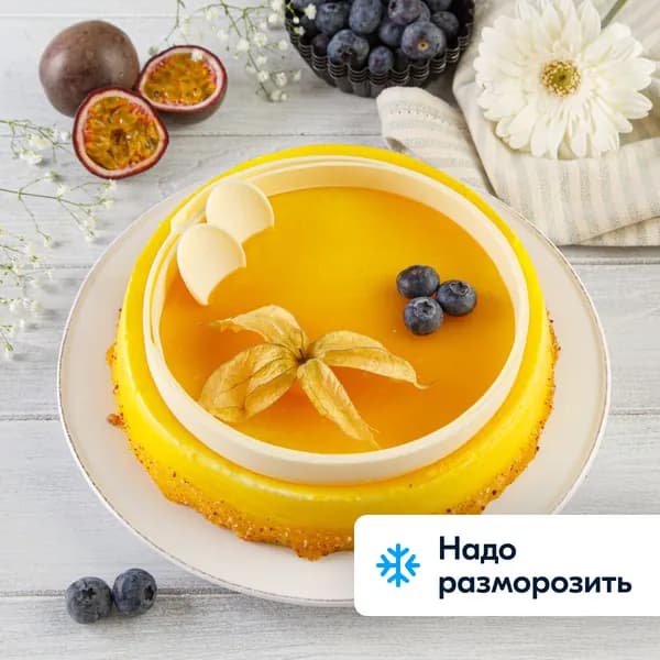 Торт замороженный Йогуртовый с маракуйя лайт 950 г, Leberge