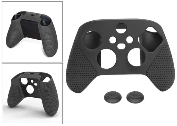 Силиконовый чехол + 2 накладки на стики для геймпада Xbox Series S X Черный