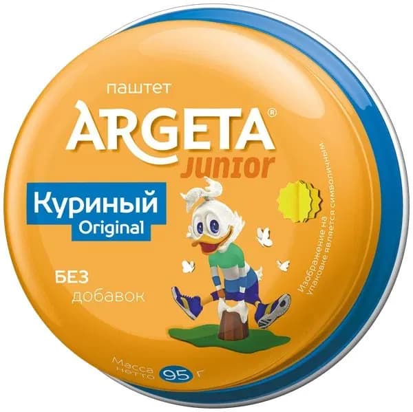 Паштет ARGETA куриный JUNIOR /жесть/ 95г
