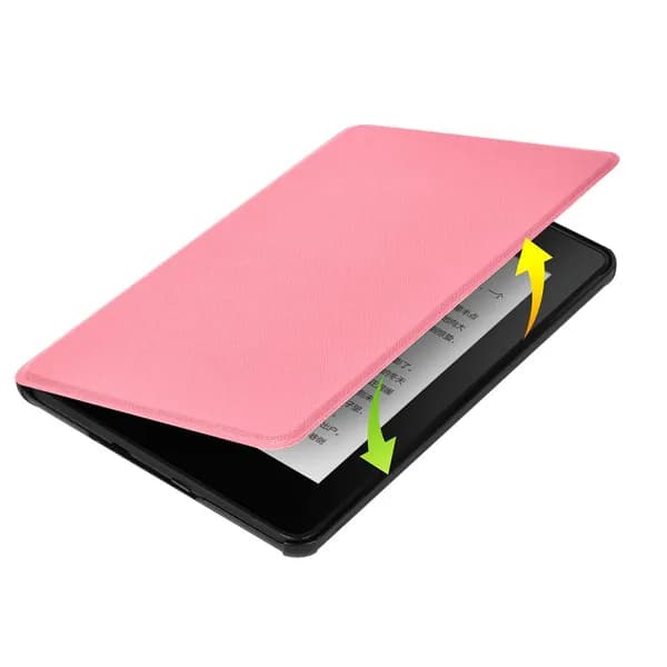 Чехол для Kindle Paperwhite 12-го поколения 2024 года, розовый, с магнитным автоматическим пробуждением