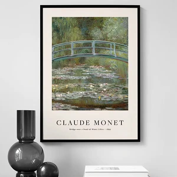 Постер "Мост через пруд с кувшинками" Monet - 30х40 см