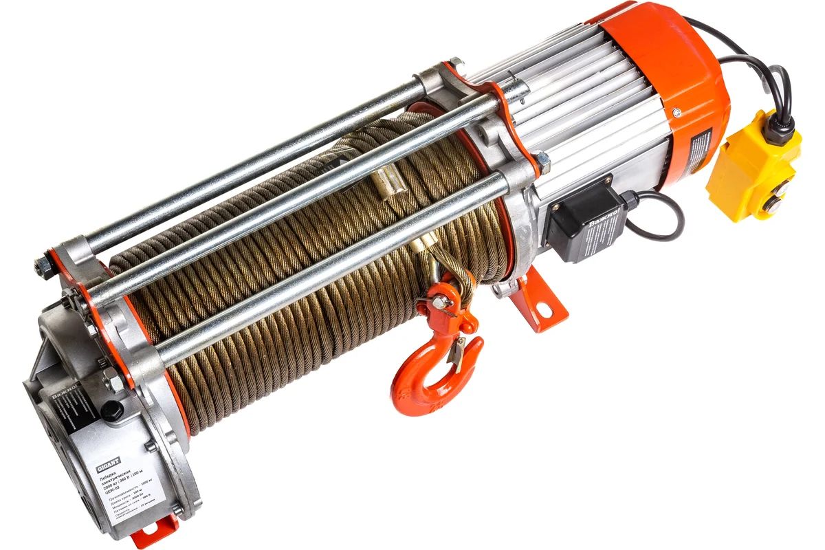 Электрическая лебедка Gigant 1000/2000 кг, 380 В, 100/50 м GEW-02