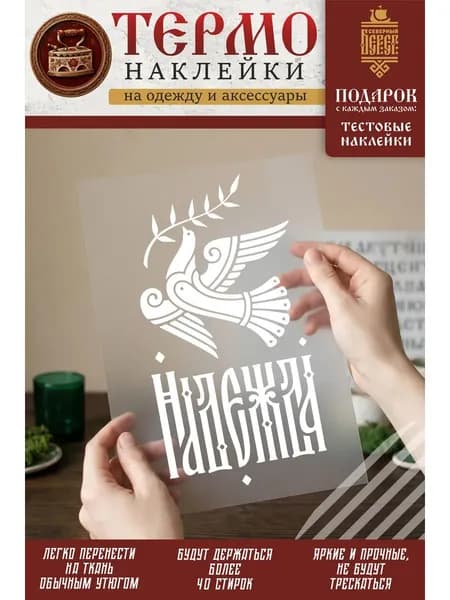 Термонаклейка на одежду, термопринт имя Надежда