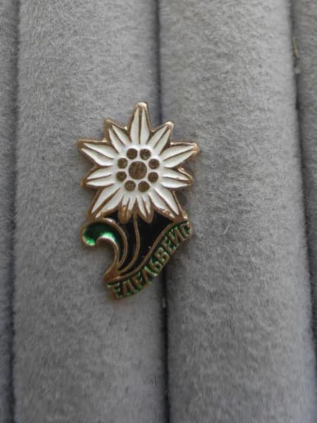 Знак значок СССР - Едельвейс. Цветок.