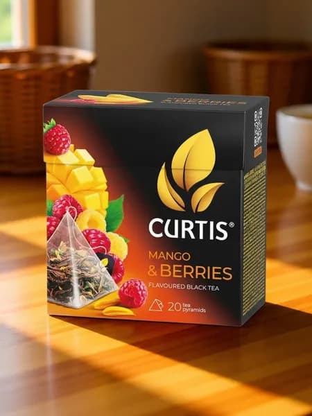 Чай чёрный "Mango & Berries", CURTIS, 20 пакетиков, 34 г