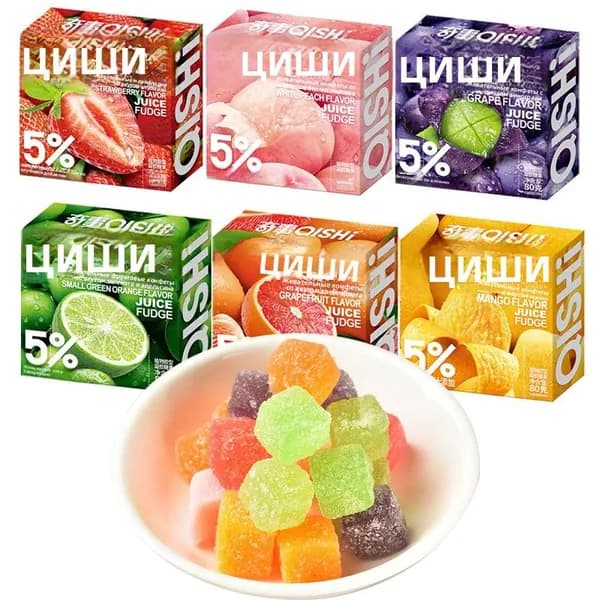Фруктовые жевательные конфеты 80г