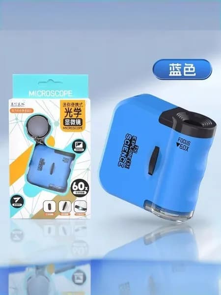 арманный микроскоп MicroMini 60X с портативным УФ-микроскопом и светодиодным фонариком
