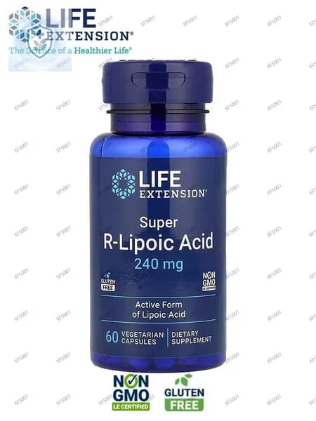 Life Extension, Супер R-липоевая кислота, 240 мг, 60 вегетарианских капсул