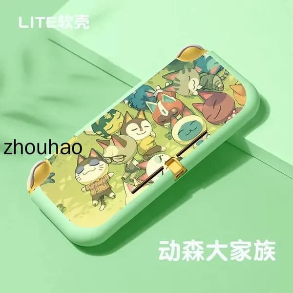 Защитный чехол полуобъемный для Nintendo Switch Lite: тематический дизайн из Animal Crossing (Дорога Животных)