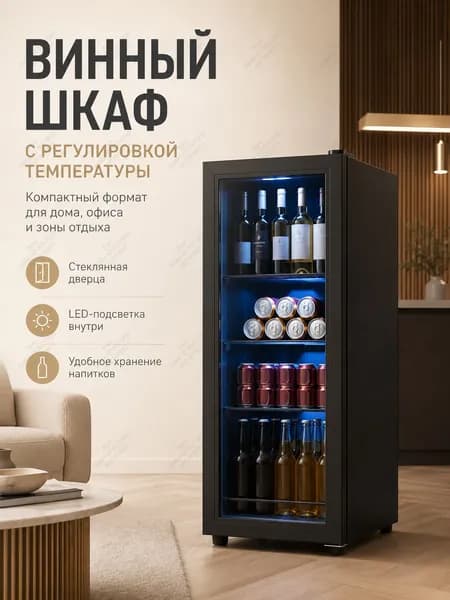 Барный холодильник mzm-20260627144028685, черный матовый