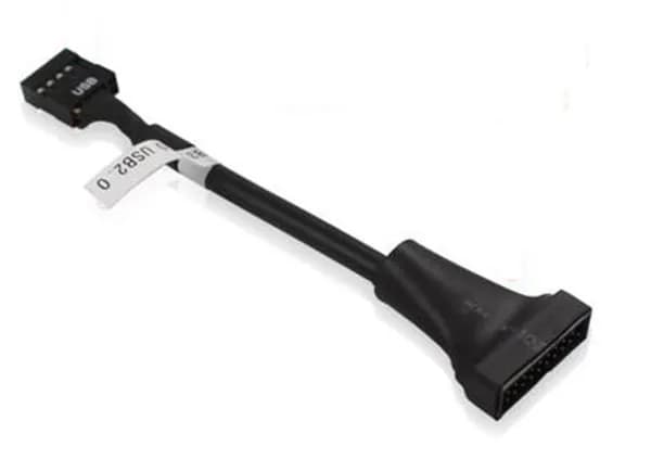 Переходник для материнской платы USB 2.0 IDC 10pin (9pin) female to USB 3.0 20pin (19pin) male 15см