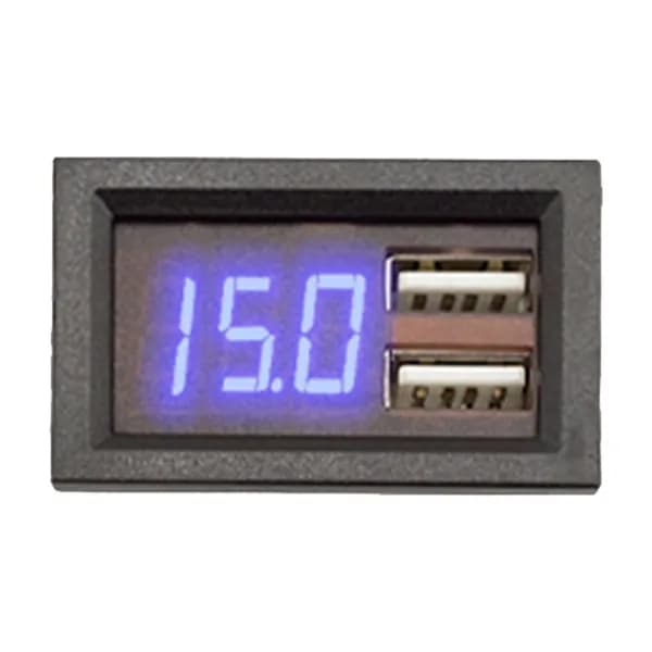 Цифровой вольтметр с отображением напряжения и двумя USB-портами для зарядки устройств, 8 40 В постоянного тока