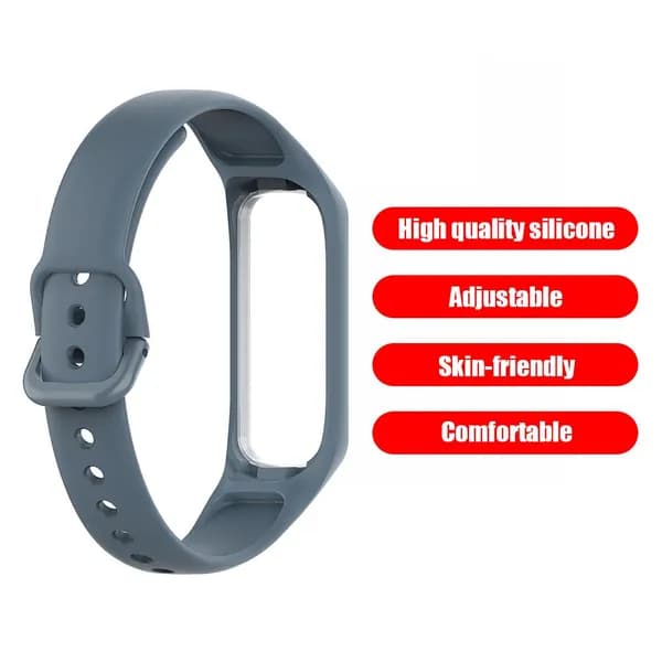 Силиконовый ремешок для смарт-часов Samsung Galaxy Fit 2 SM-R220 серого цвета