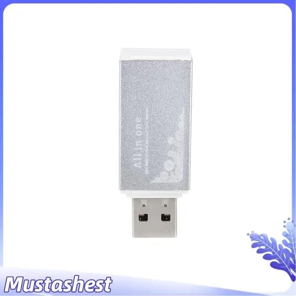Устройство чтения карт памяти USB 2.0 серебристого цвета