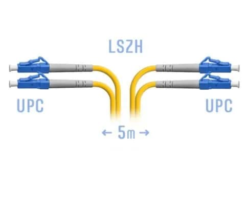 Патч-корд оптический LC/UPC SM 5м SNR-PC-LC/UPC-DPX-5m