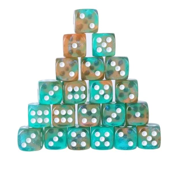 Акриловые шестигранные игральные кости, 12 мм, 01