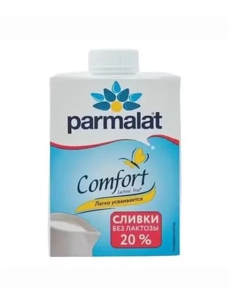 Сливки Parmalat Comfort питьевые ультрапастеризованные безлактозные 20% БЗМЖ 500 мл