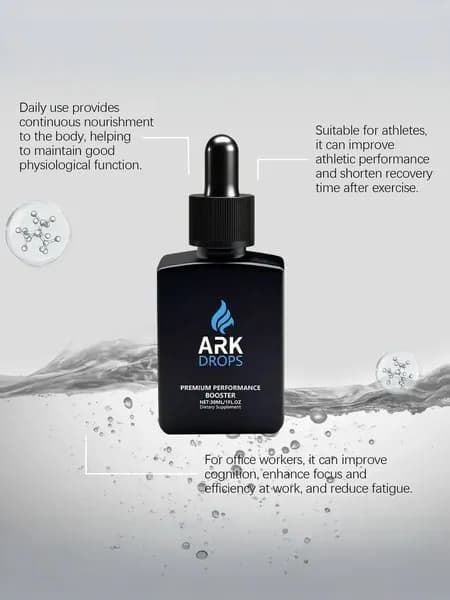 ARK DROPS натуральные энергетические капли, изотоник без сахара, без кофеина, для энергии и концентрации, 30 мл