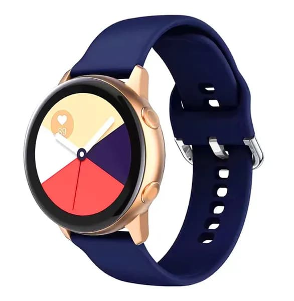 Универсальный силиконовый для Samsung Galaxy Watch, Gear Sport, Huawei Watch, Honor, Xiaomi Amazfit и Garmin (Silicone Strap) Sport Band / Браслет /Ремешок / ТЕМНО-СИНИЙ.