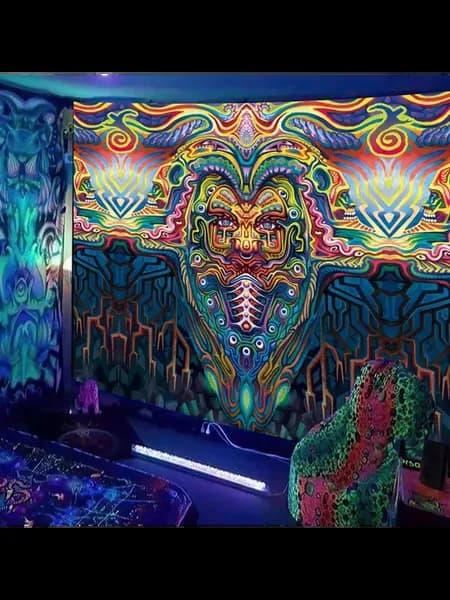 Психоделический гобелен Black Light 10