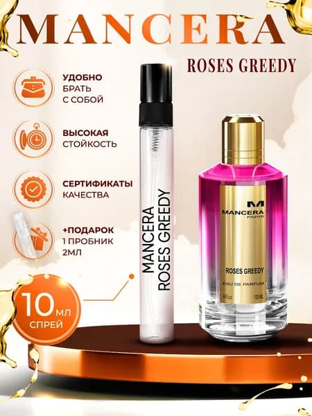Mancera Roses Greedy парфюм женский стойкий 10мл